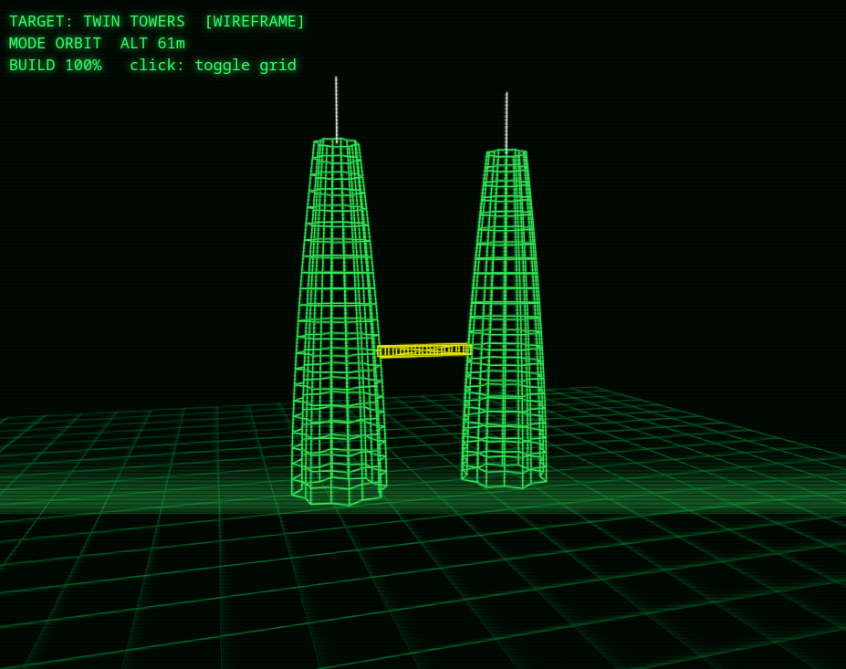 Screenshot of the Twin Tower animation